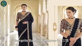 Georgette Banglori Silk Saree  with best offer price
