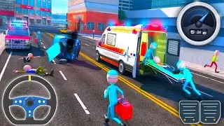 Roof Jumping Ambulance Rescue Simulator - Rooftop Stunts Emergency Driving - Car Game #4