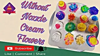 How to make cream flavours for Cake at home without Nozzle