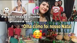 🎄😍ASSIM FOI NOSSO NATAL|FIZ BOLO PELA PRIMEIRA VEZ😯❤