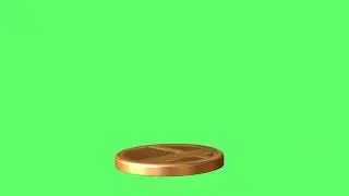 SSBB Rotating Trophy Stand Green Screen