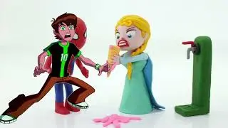 ★ FROZEN ELSA'S DRESS IS MISSING ★ Ben 10 Superhero Funny Prank STOP MOTION MOVIE