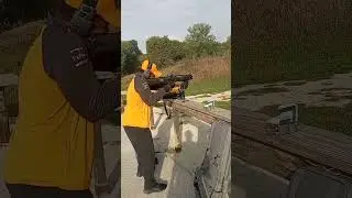 The DBS shotgun is a beast!#shotgun #gunrange #powerful