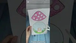 Paper Mushroom Craft for kids Video tutorial