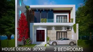 HOUSE DESIGN 30'X50'  1500 SQ YARDS
