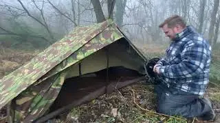 checking out my new tent. Bargain charity shop find