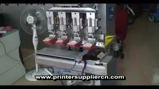 Four Color Pad Printer with Independent Head, Four Colors Tempo Printing Machines with Servo Moto