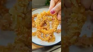 ULTIMATE Crispy Achari Onion Rings | Quick Indian Snack Idea!#shorts #snacks #viralvideo #shortsfeed