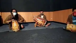 Playing Kendang Socilal Distancing Style