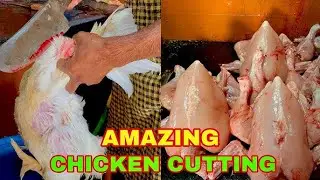 How To Cut Whole Chicken | Chicken Cutting Skills | Fast Chicken Cutting | shero chicken shop