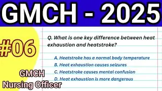 GMCH Nursing Officer Exam MCQ Series || GMCH Nursing Officer Exam Preparation || #06