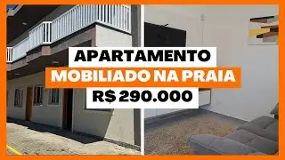 APARTAMENTO MOBILIADO NA PRAIA DE PERUÍBE | 250 METROS DO MAR|  POR R$ 290 mil