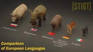 Wild Animals (Leopard, Tiger, Lion, Bear, Fox, Wolf.... | Comparison of European Languages