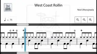 West Coast Rollin (Practise) Rockschool Drums Grade 1 (2018)
