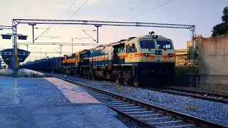 Beautifull Diesels Trains in Ranebennur Railway Station I Pune EMD'S I Golden Hours Spotings I#wdg4 