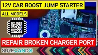 Broken Charger Port Repair 12V Car Jump Starter Booster Portable USB Charger Auto Power Bank Pack