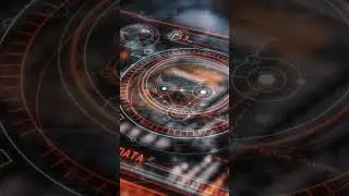 Futuristic interface displaying information processing based on satellite data