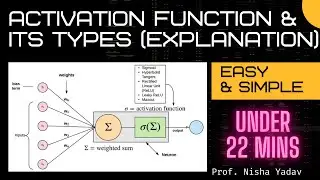 Activation Function in ANN & its Types Explanation(Hindi) #ActivationFunction #neuralnetworks