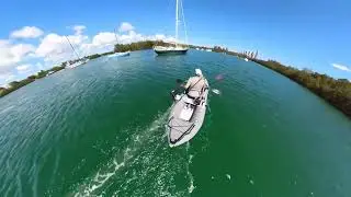 Saturn Fishing Kayak FK396 set up with Electric Trolling Motor
