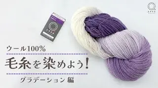 【毛糸染め②】ウール100%グラデーション染め【染め方解説】