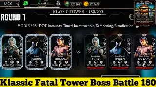 Klassic Fatal Tower Bosses 180 & Hard Battle Fight + Reward | MK Mobile