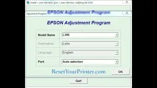 Reset Epson L395, Epson L395 Adjustment Program