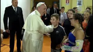 Tears and emotion from students after pope's visit to a school in Rome's periphery