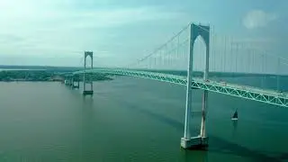 Newport Bridge 4K Drone Footage - DJI Mavic 2 Pro