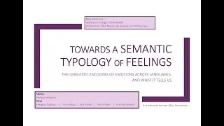Towards a semantic typology of feelings. The linguistic encoding of emotions across languages