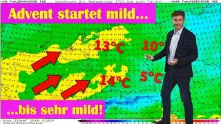 Ab Dezember alles anders? War's das etwa schon mit Winterwetter? ECMWF mag's extrem mild, GFS mild!