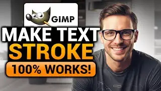 GIMP Make a Text Stroke (FAST & EASY) | 100% WORKS | NO Yapping! | How To Make a Stroke Text in GIMP