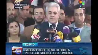 Egypt: Sabbahi accepts defeat, but criticises election process