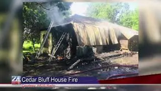 House Fire in Cedar Bluff