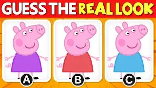 GUESS THE REAL LOOK 🐷👗 Only True Peppa Pig Fans Can Get 10/10! | Quiz DingDong