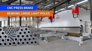 1000ton CNC Tandem press brake for steel pole bending progress