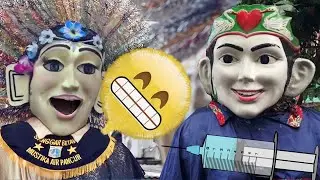 Ondel Ondel DI suntik nangis , lalu di tiupin balon langsung Ketawa , ondel-ondel betawi lucu
