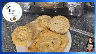 Pain 90 secondes SANS OEUF, SANS NOIX et SANS GLUTEN / keto / cétogène MUFFIN ANGLAIS
