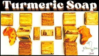 TURMERIC SOAP Wood Grain Technique! Cold Process Soap Design