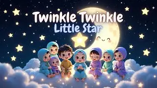Twinkle Twinkle Little Star 🌙⭐ | Islamic Nursery Rhyme | No Music | Halal
