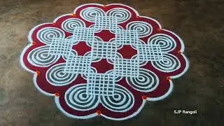 Thai madham special Rangoli 🌺 6*2 dots Easy padi kolam designs 🌺 different design muggulu