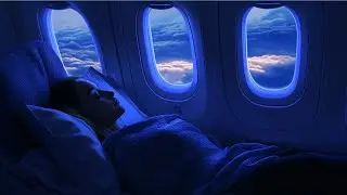 DARK Private Jet Bedroom Flight Ambience | Flight Map | Brown Noise | Sleeping, Studying | 10 Hours