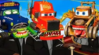 Giant Monster Cars War Machine McQueen 🆚️ Mater Coffin Dance Meme COVER #lightningmcquee #car #memes
