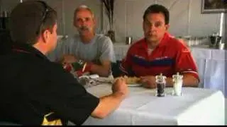 Red Bull Air Race World Champ Mike Mangold eating sauerkraut