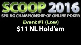 [SCOOP 2016] Event #01-L: $11 NL Hold'em, $100K Gtd