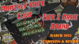 Monthly Knife Club Tier 2 Name Brand March 2023 - Damned Designs Invictus JADE - Unboxing & Review