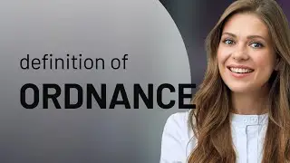 Ordnance &mdash; ORDNANCE meaning