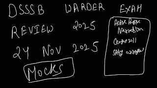 DSSSB JAIL WARDER EXAM REVIEW ALL SHIFTS 24 NOV 2025 I dsssb jail warder 2025 exam analysis #dsssb 