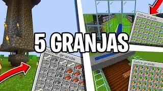 ✅ 5 GRANJAS simples MINECRAFT 1.19 | granjas f&aacute;ciles para empezar un survival 1.19