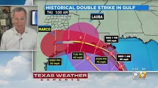 Latest Track Of Hurricane Marco, Tropical Storm Laura As They Approach US Gulf Coast