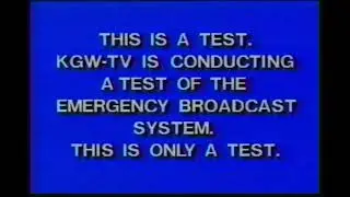 KGW Emergency Broadcast System Test (June 14, 1991) (Partial)